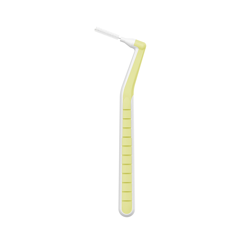 L-vorm roestvrijstalen draadborstel interdentale rager, in overeenstemming met ergonomie Diepe reiniging tandheelkundige nylon interdentale rager 