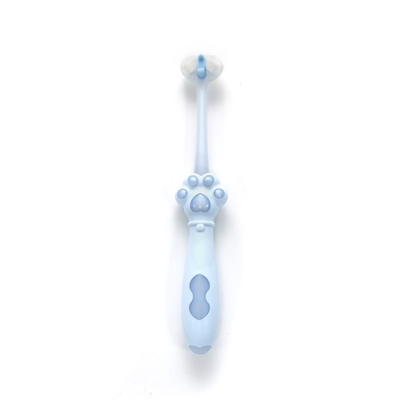 PP/TPE Cat-Claw Stijl Handvat Ultrafijne Zachte PBT Haren 3D Opzetborstel Kinderen Diepe Reiniging Tandenborstel
