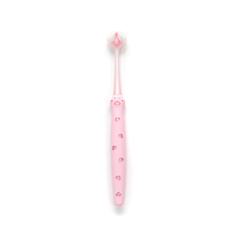 PP/TPE Cat-Claw Stijl Handvat Ultrafijne Zachte PBT Haren 3D Opzetborstel Kinderen Diepe Reiniging Tandenborstel